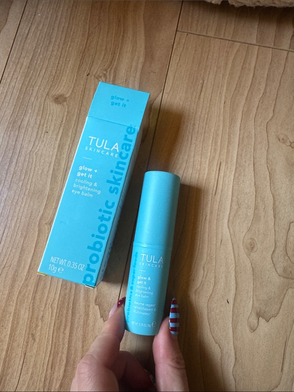 Tula Glow + Get It Cooling Brightening Eye Balm